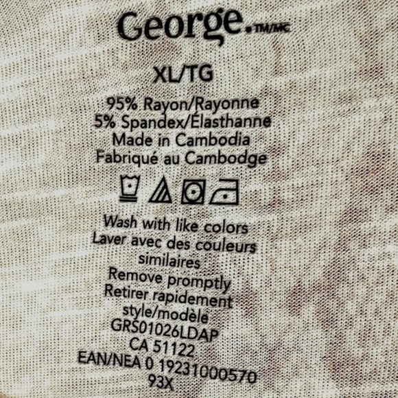 George-Snake Skin Print Blouse~Front Tie-Up Knot~Size: XL~ Pink Coral - Picture 8 of 8